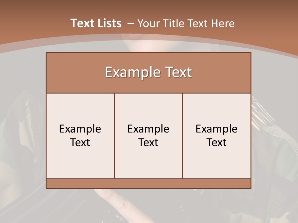 A Woman In A Military Uniform Holding A Machine Gun PowerPoint Template