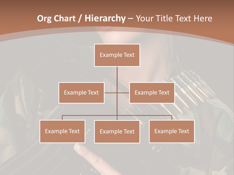 A Woman In A Military Uniform Holding A Machine Gun PowerPoint Template