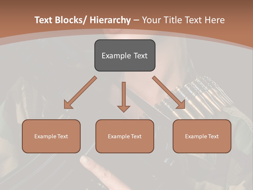 A Woman In A Military Uniform Holding A Machine Gun PowerPoint Template