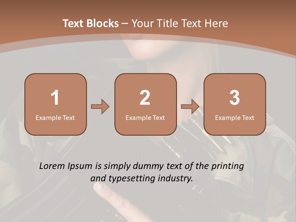 A Woman In A Military Uniform Holding A Machine Gun PowerPoint Template