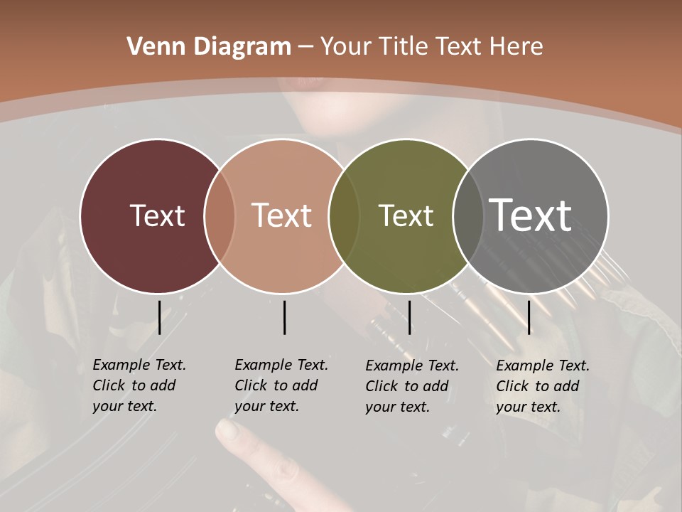 A Woman In A Military Uniform Holding A Machine Gun PowerPoint Template