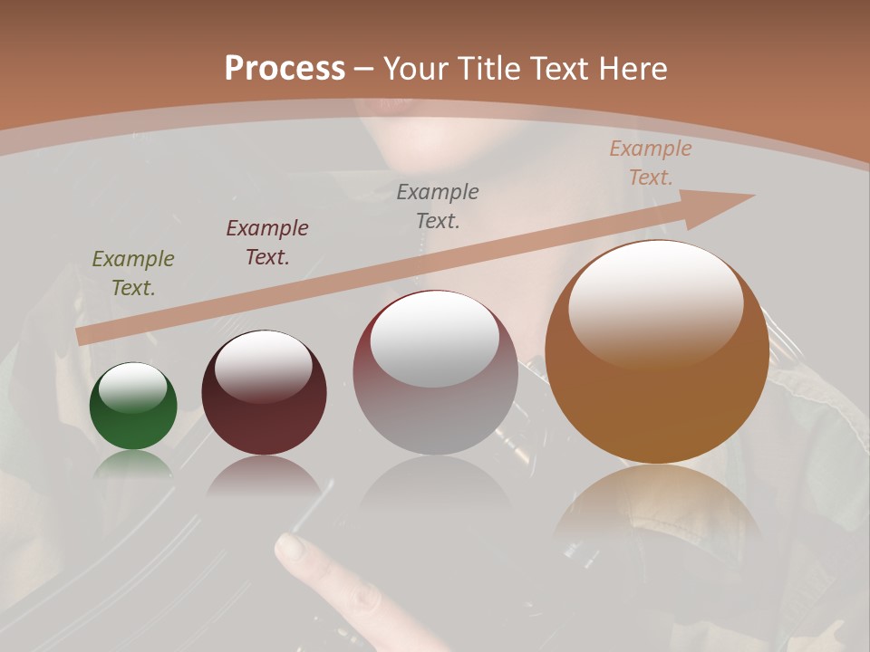 A Woman In A Military Uniform Holding A Machine Gun PowerPoint Template