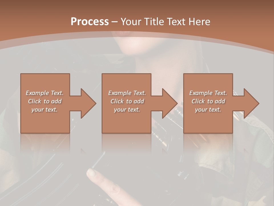 A Woman In A Military Uniform Holding A Machine Gun PowerPoint Template
