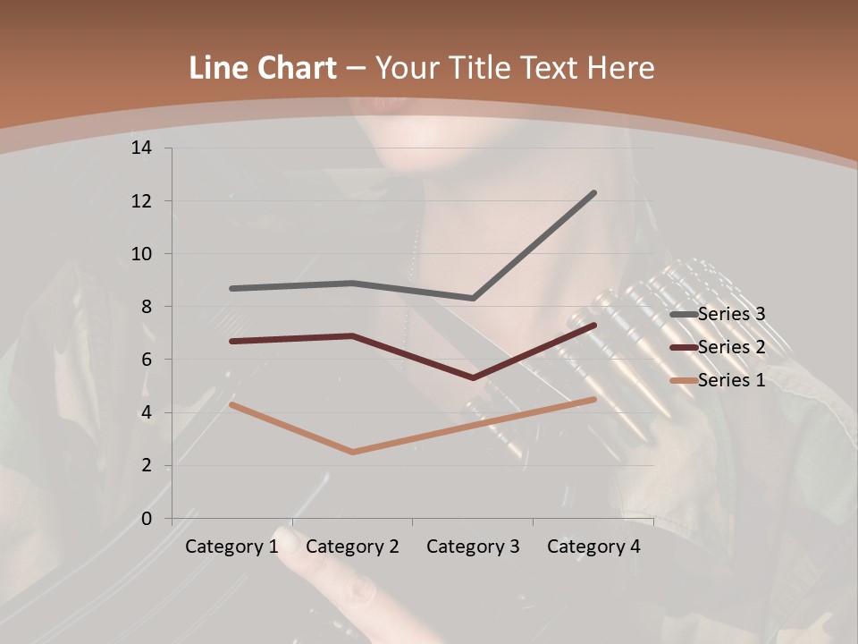 A Woman In A Military Uniform Holding A Machine Gun PowerPoint Template
