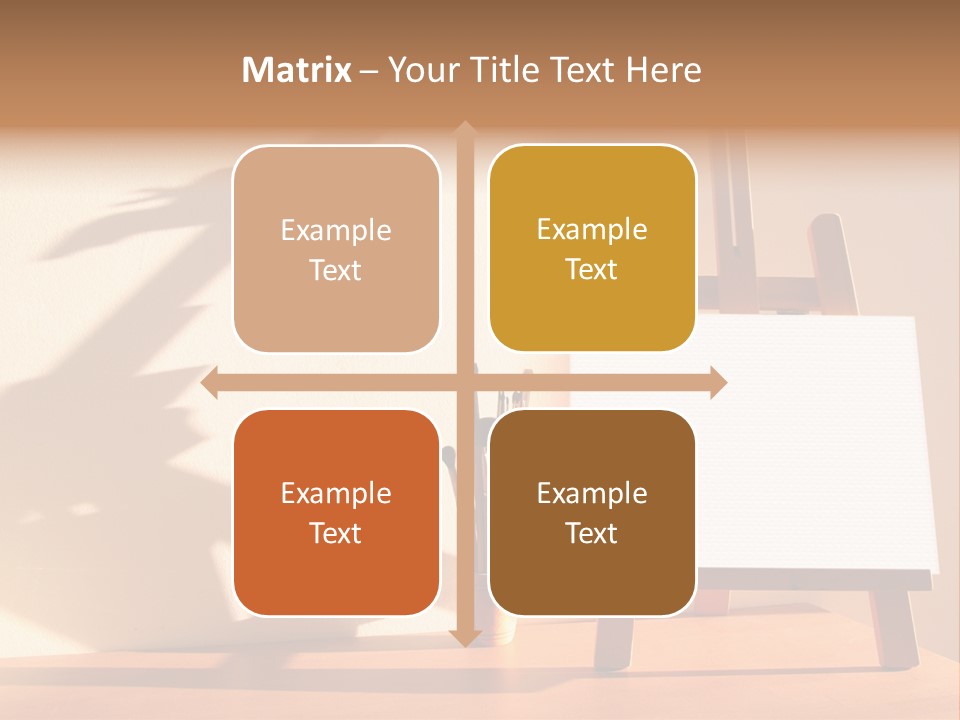 A Wooden Easel With A White Board On It PowerPoint Template