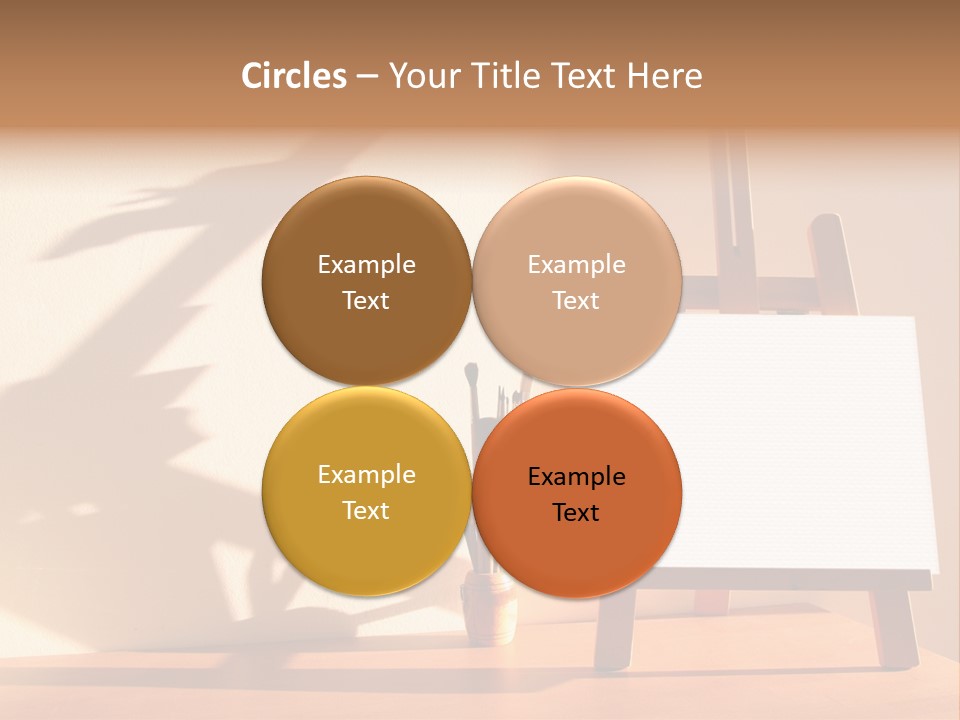 A Wooden Easel With A White Board On It PowerPoint Template