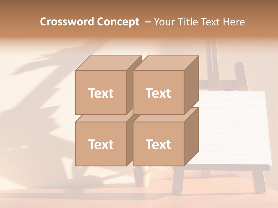 A Wooden Easel With A White Board On It PowerPoint Template