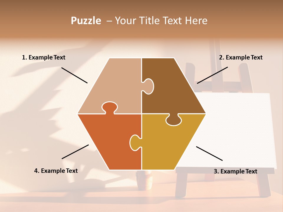 A Wooden Easel With A White Board On It PowerPoint Template