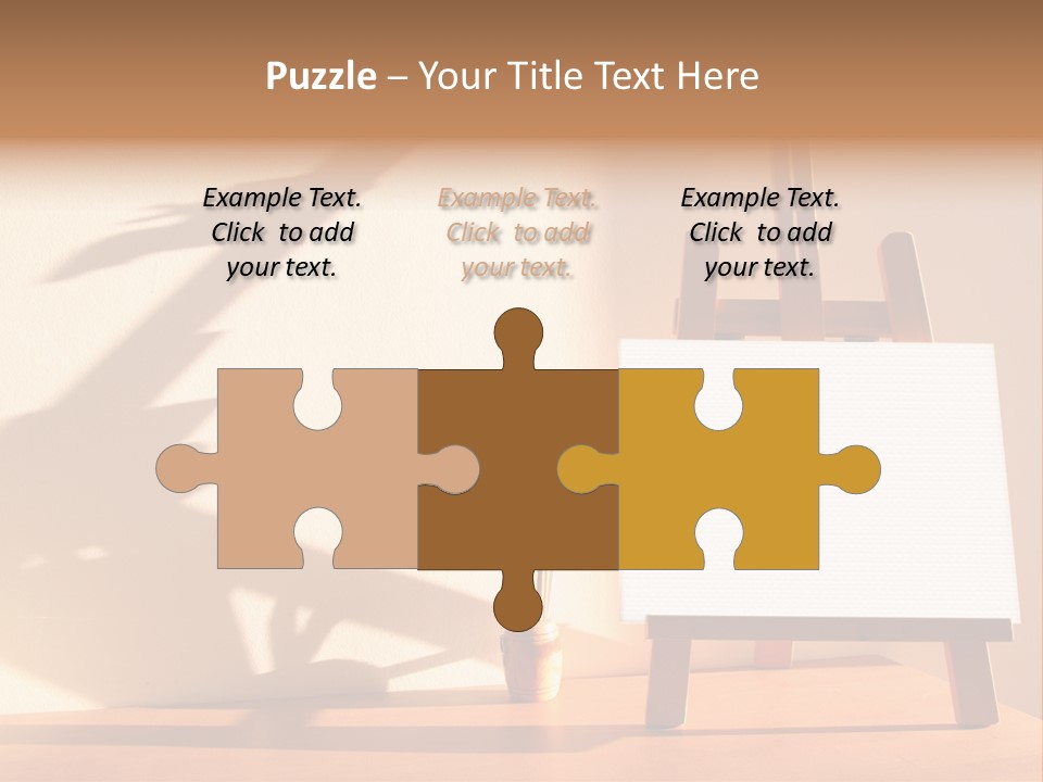 A Wooden Easel With A White Board On It PowerPoint Template