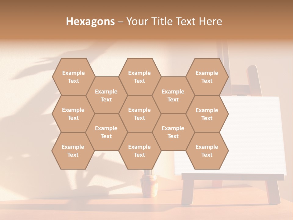 A Wooden Easel With A White Board On It PowerPoint Template