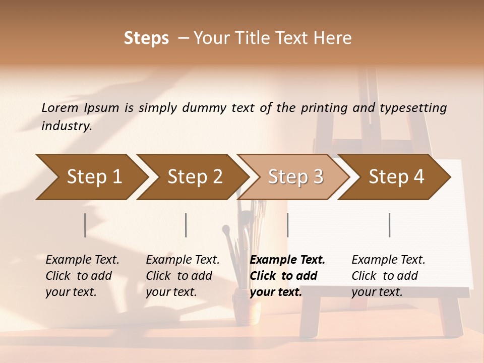 A Wooden Easel With A White Board On It PowerPoint Template