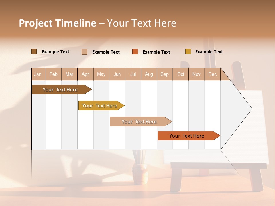 A Wooden Easel With A White Board On It PowerPoint Template