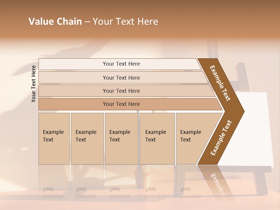 A Wooden Easel With A White Board On It PowerPoint Template