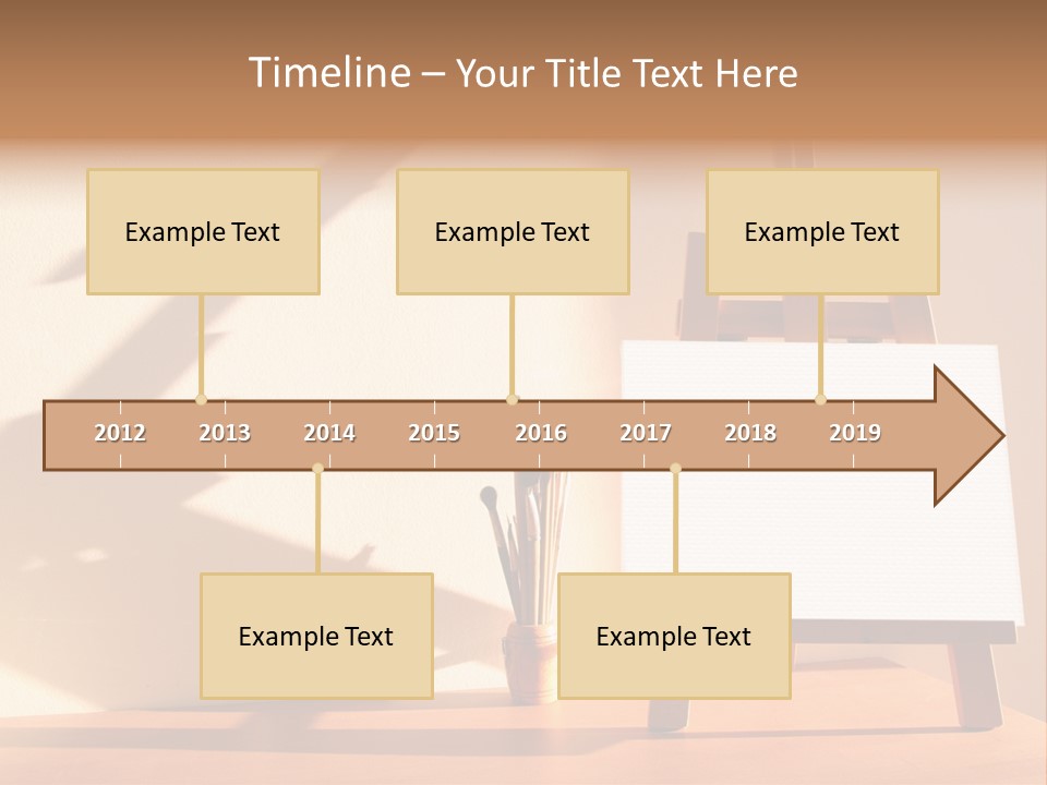 A Wooden Easel With A White Board On It PowerPoint Template