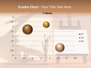 A Wooden Easel With A White Board On It PowerPoint Template