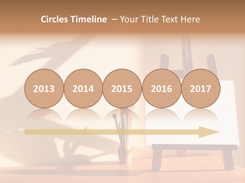 A Wooden Easel With A White Board On It PowerPoint Template