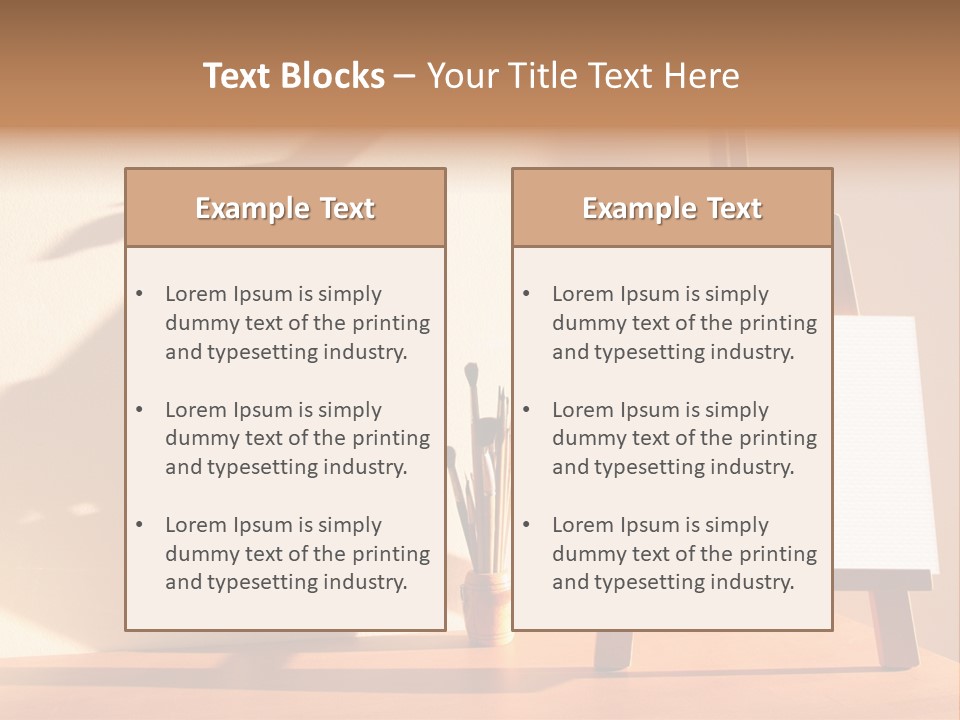 A Wooden Easel With A White Board On It PowerPoint Template
