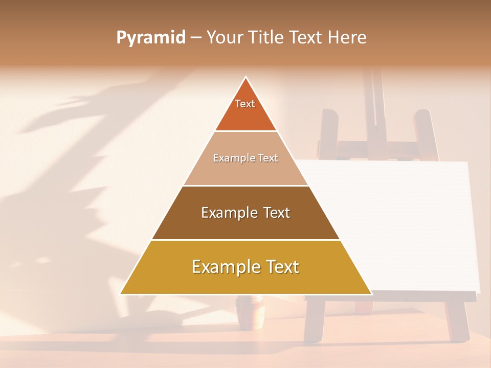 A Wooden Easel With A White Board On It PowerPoint Template