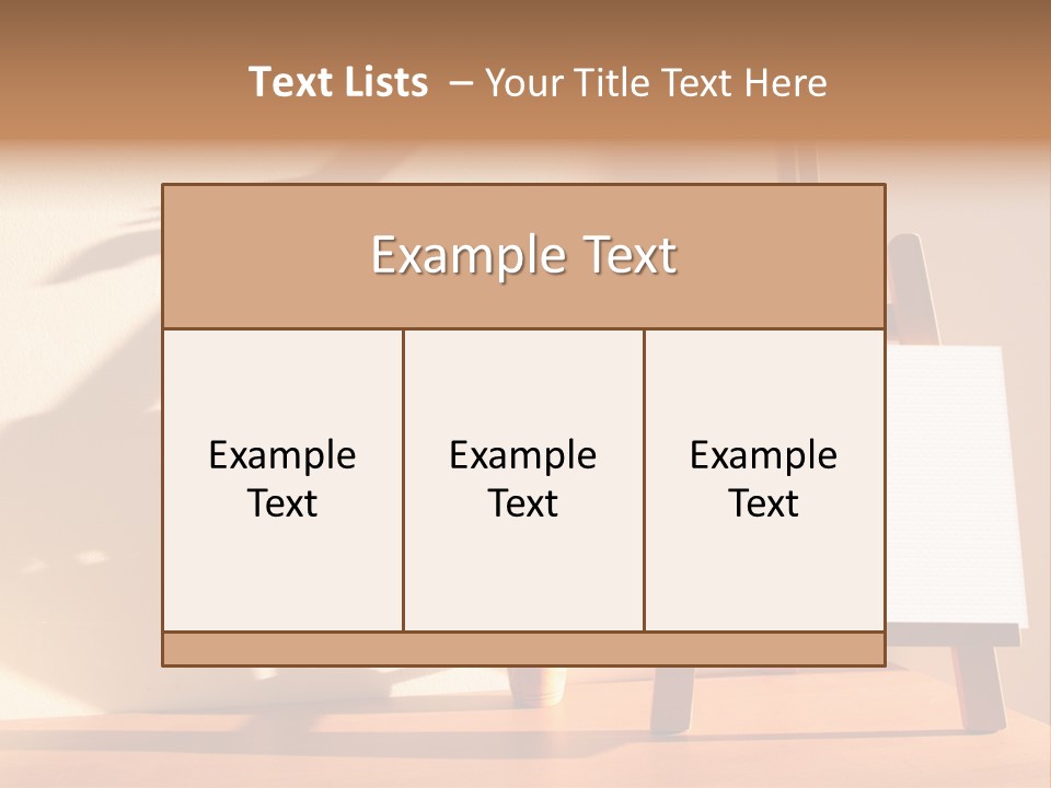A Wooden Easel With A White Board On It PowerPoint Template