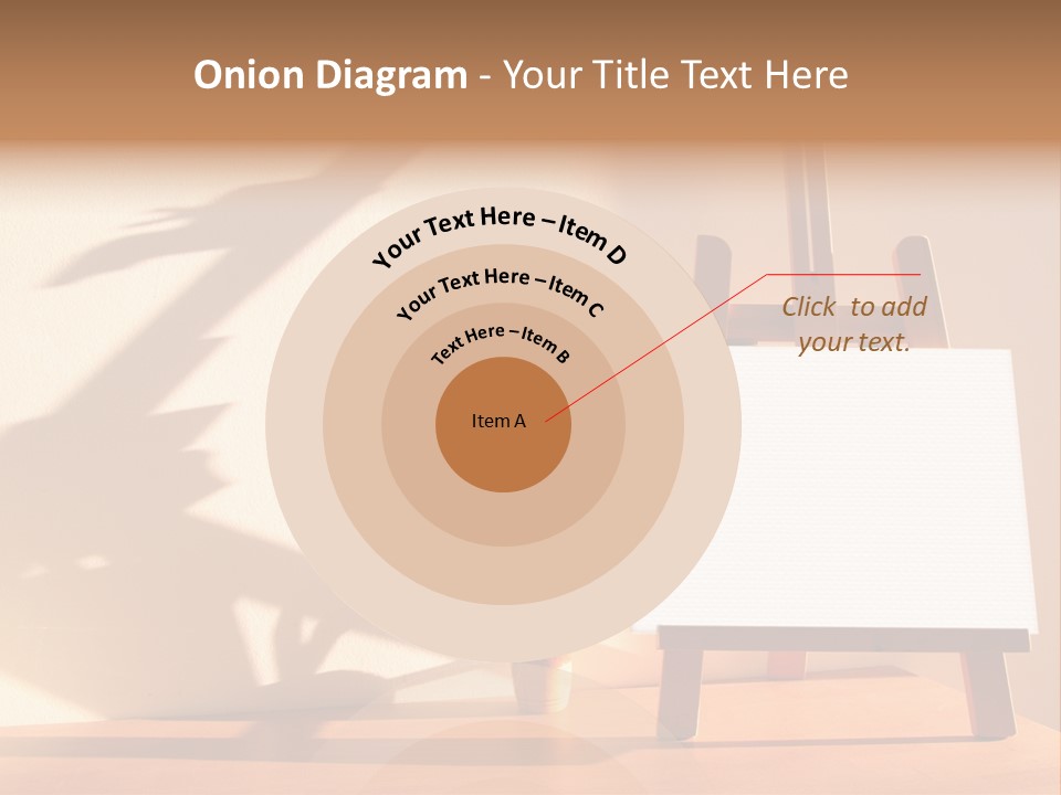 A Wooden Easel With A White Board On It PowerPoint Template