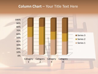 A Wooden Easel With A White Board On It PowerPoint Template