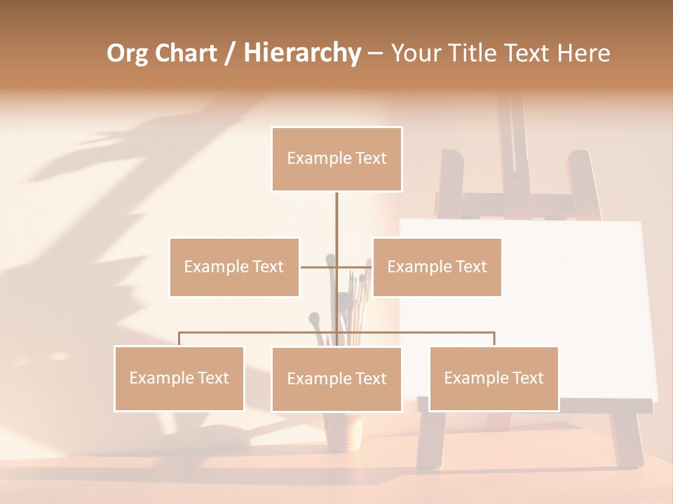 A Wooden Easel With A White Board On It PowerPoint Template