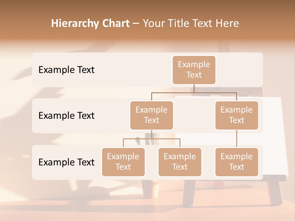A Wooden Easel With A White Board On It PowerPoint Template