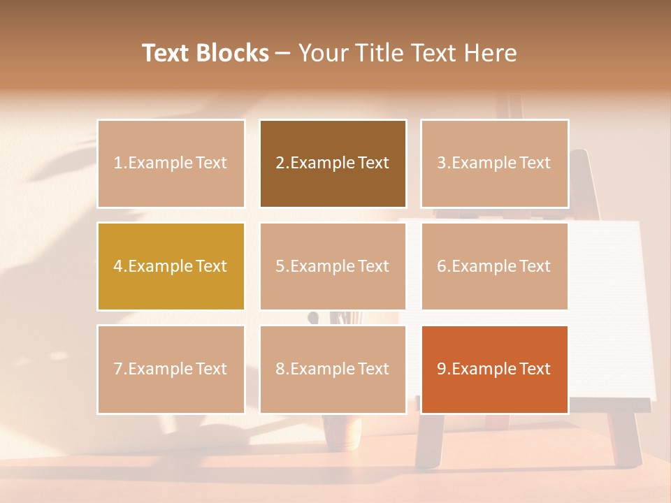 A Wooden Easel With A White Board On It PowerPoint Template