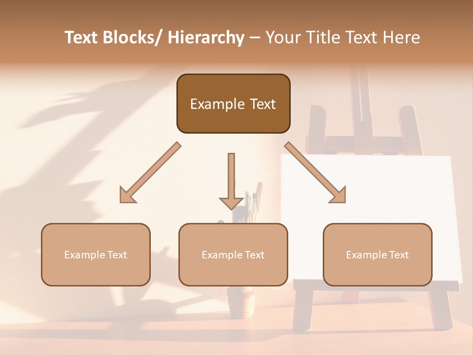 A Wooden Easel With A White Board On It PowerPoint Template
