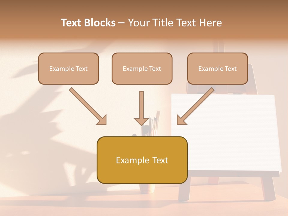 A Wooden Easel With A White Board On It PowerPoint Template