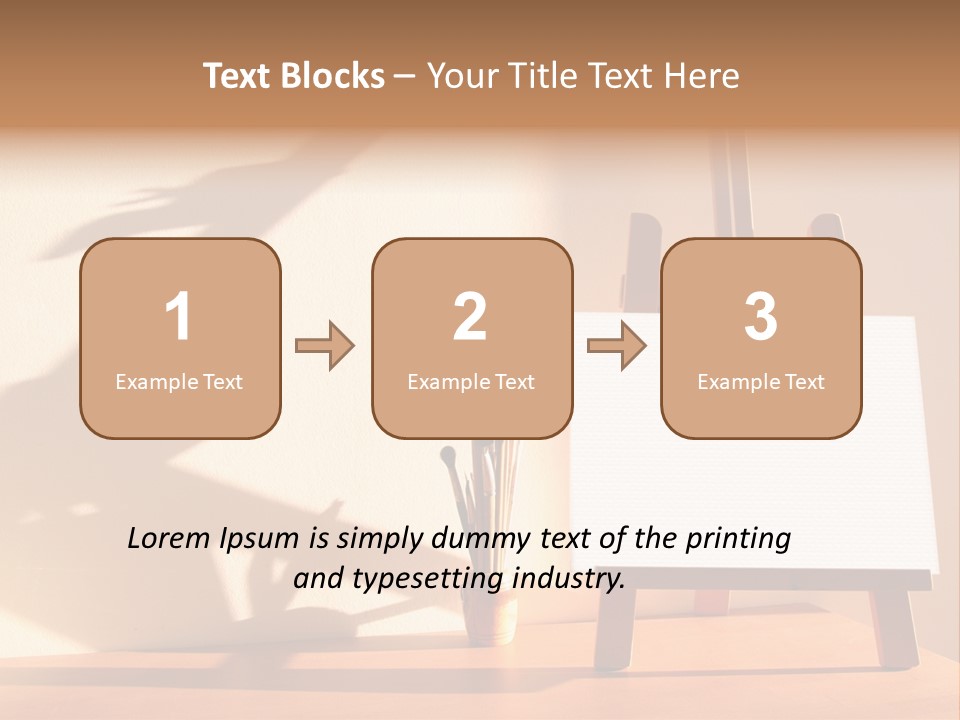 A Wooden Easel With A White Board On It PowerPoint Template