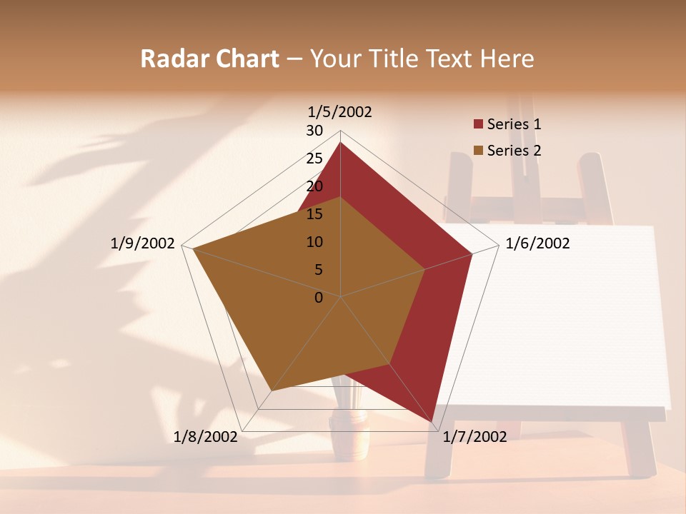 A Wooden Easel With A White Board On It PowerPoint Template