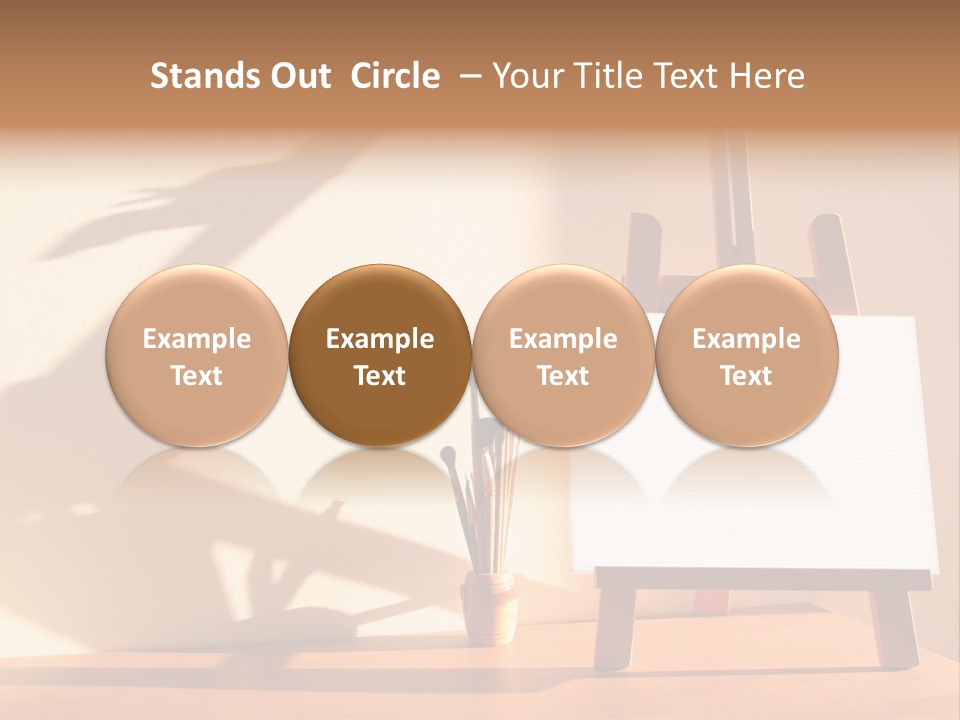 A Wooden Easel With A White Board On It PowerPoint Template