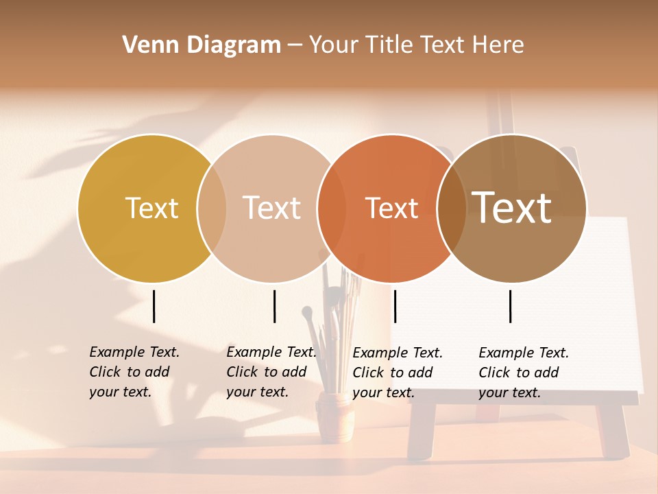 A Wooden Easel With A White Board On It PowerPoint Template