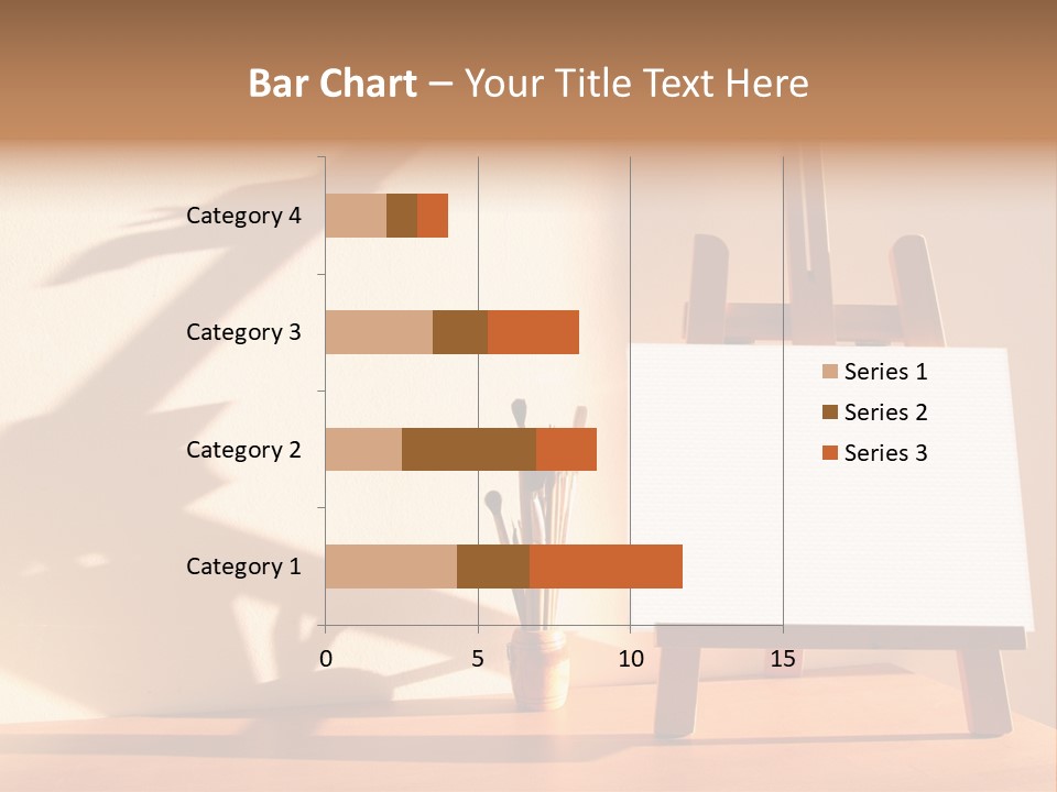 A Wooden Easel With A White Board On It PowerPoint Template