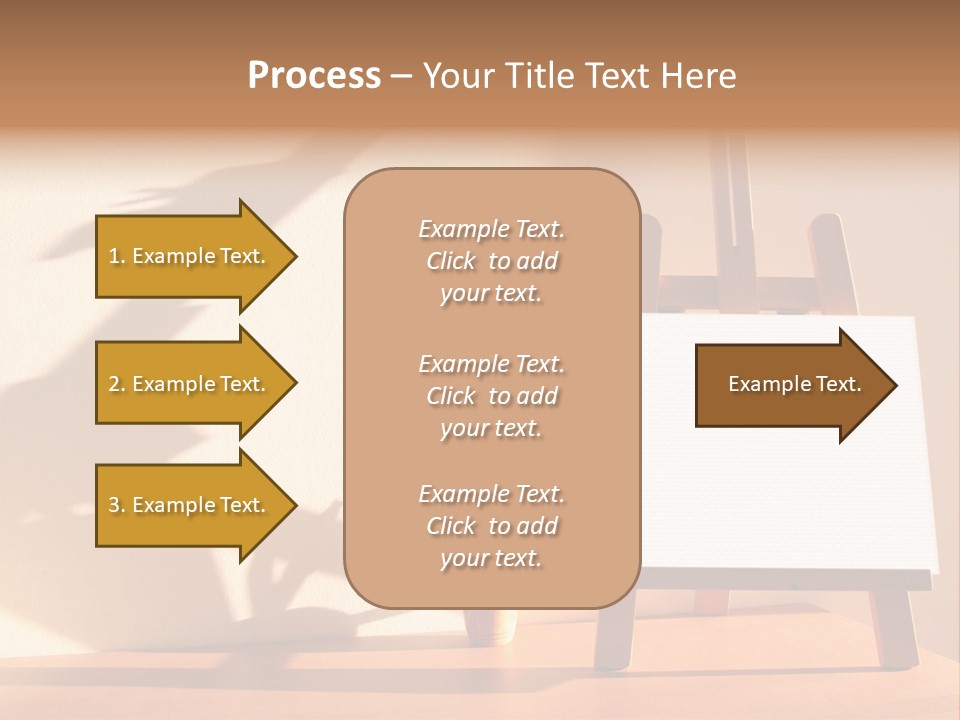 A Wooden Easel With A White Board On It PowerPoint Template