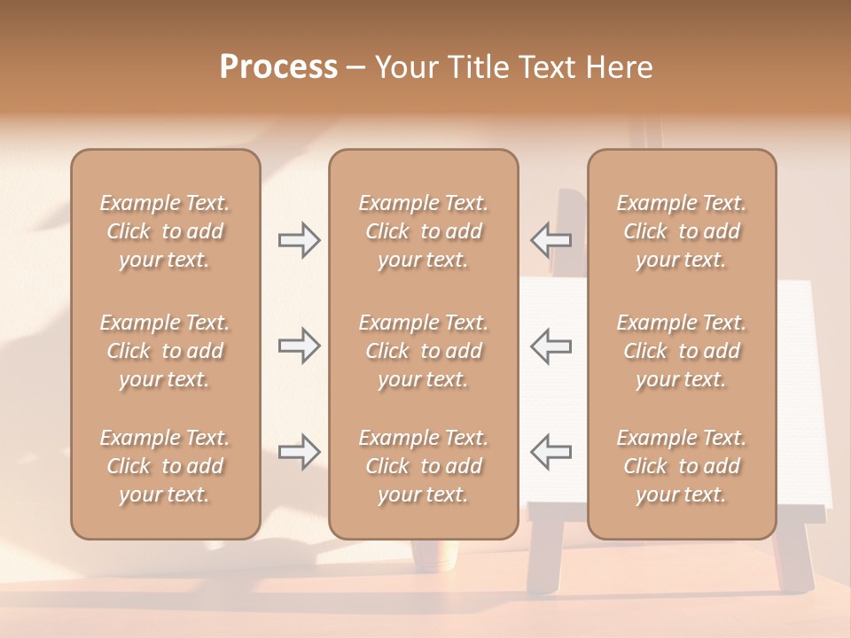 A Wooden Easel With A White Board On It PowerPoint Template