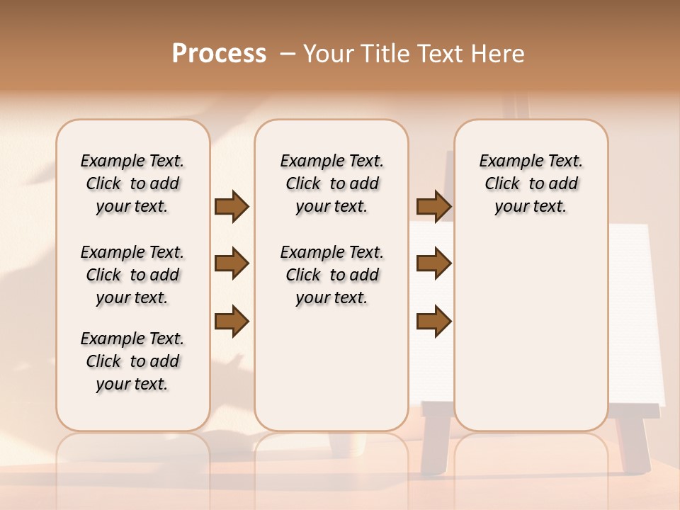 A Wooden Easel With A White Board On It PowerPoint Template