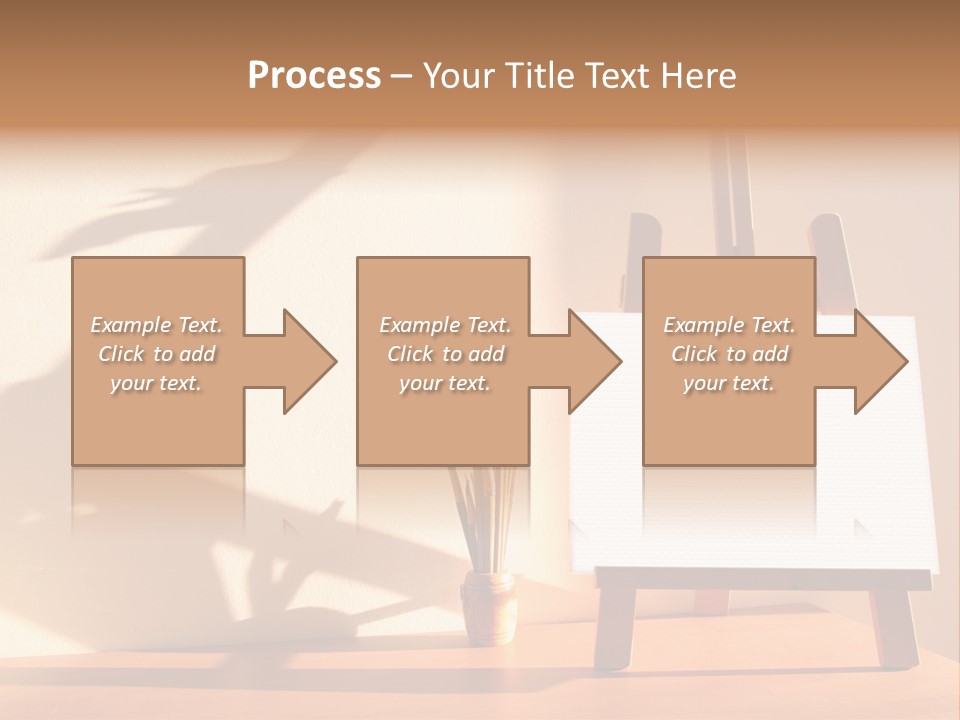 A Wooden Easel With A White Board On It PowerPoint Template