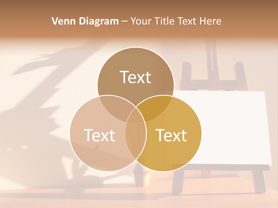 A Wooden Easel With A White Board On It PowerPoint Template