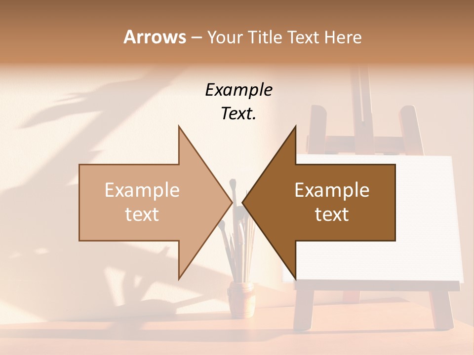 A Wooden Easel With A White Board On It PowerPoint Template