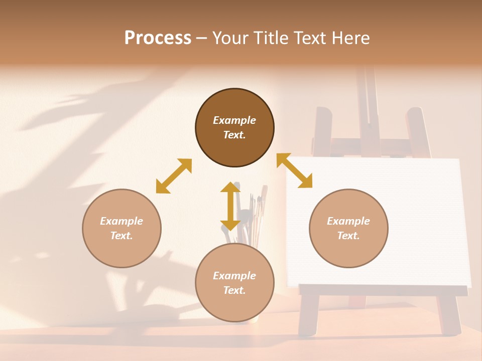 A Wooden Easel With A White Board On It PowerPoint Template