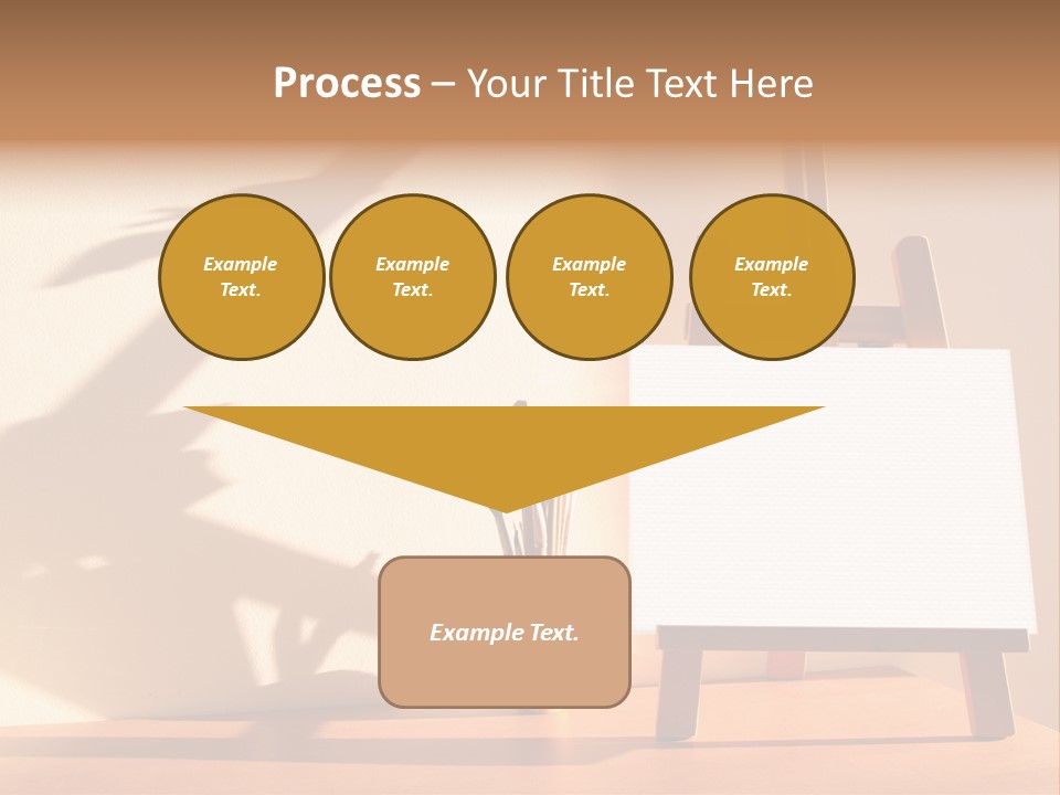 A Wooden Easel With A White Board On It PowerPoint Template