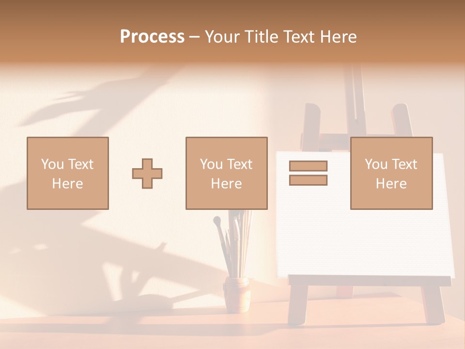 A Wooden Easel With A White Board On It PowerPoint Template