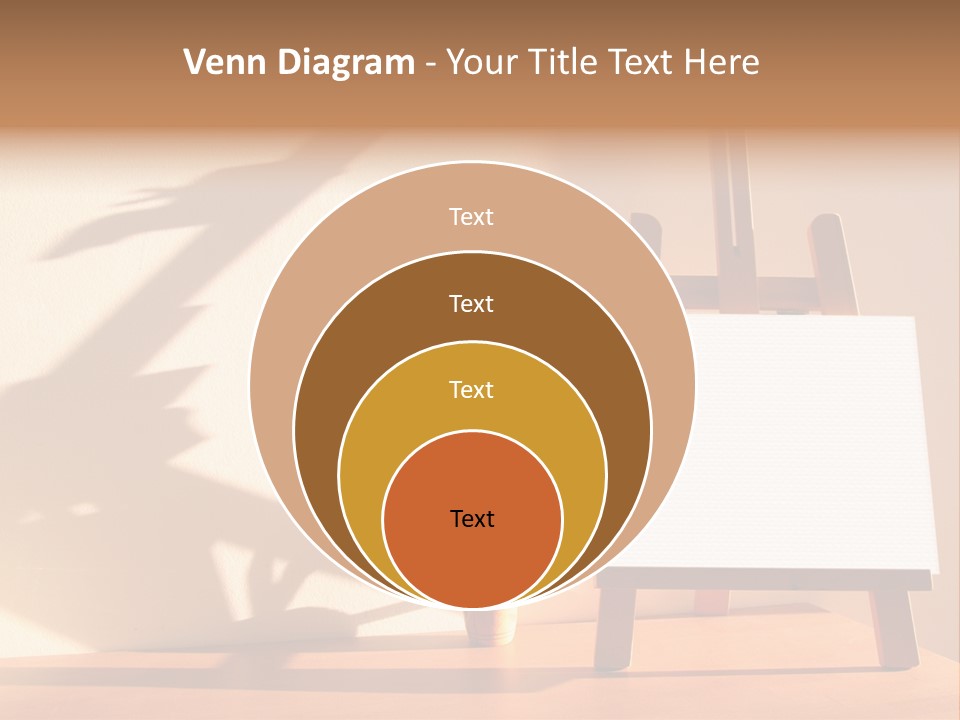 A Wooden Easel With A White Board On It PowerPoint Template