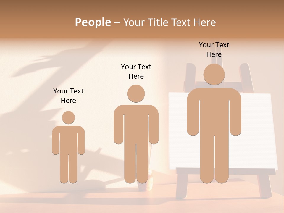 A Wooden Easel With A White Board On It PowerPoint Template