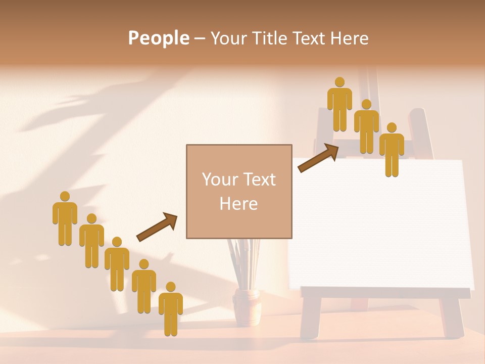 A Wooden Easel With A White Board On It PowerPoint Template