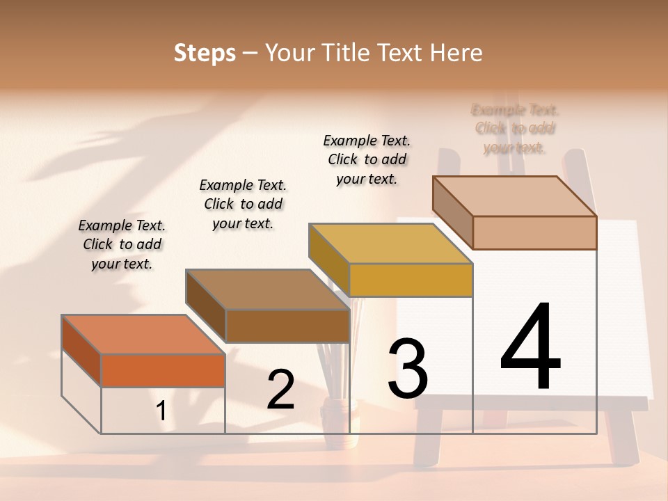 A Wooden Easel With A White Board On It PowerPoint Template