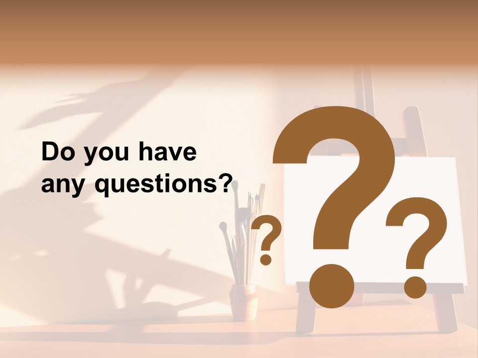 A Wooden Easel With A White Board On It PowerPoint Template