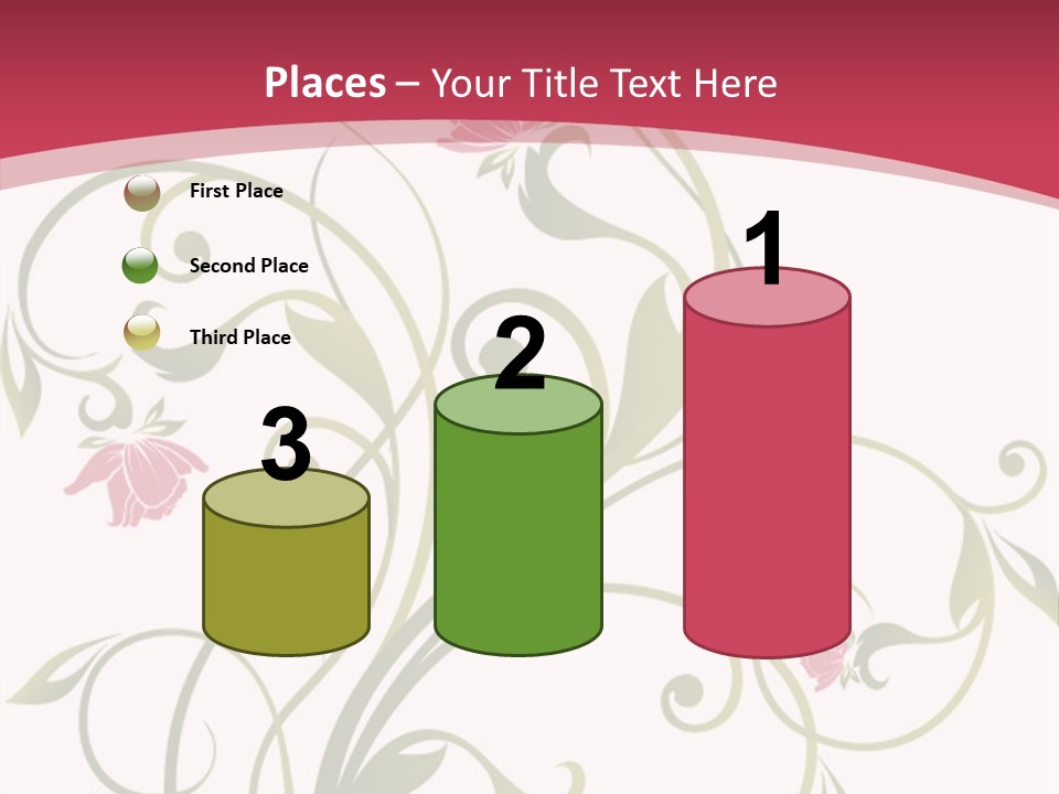 A Red And Green Floral Powerpoint Presentation PowerPoint Template